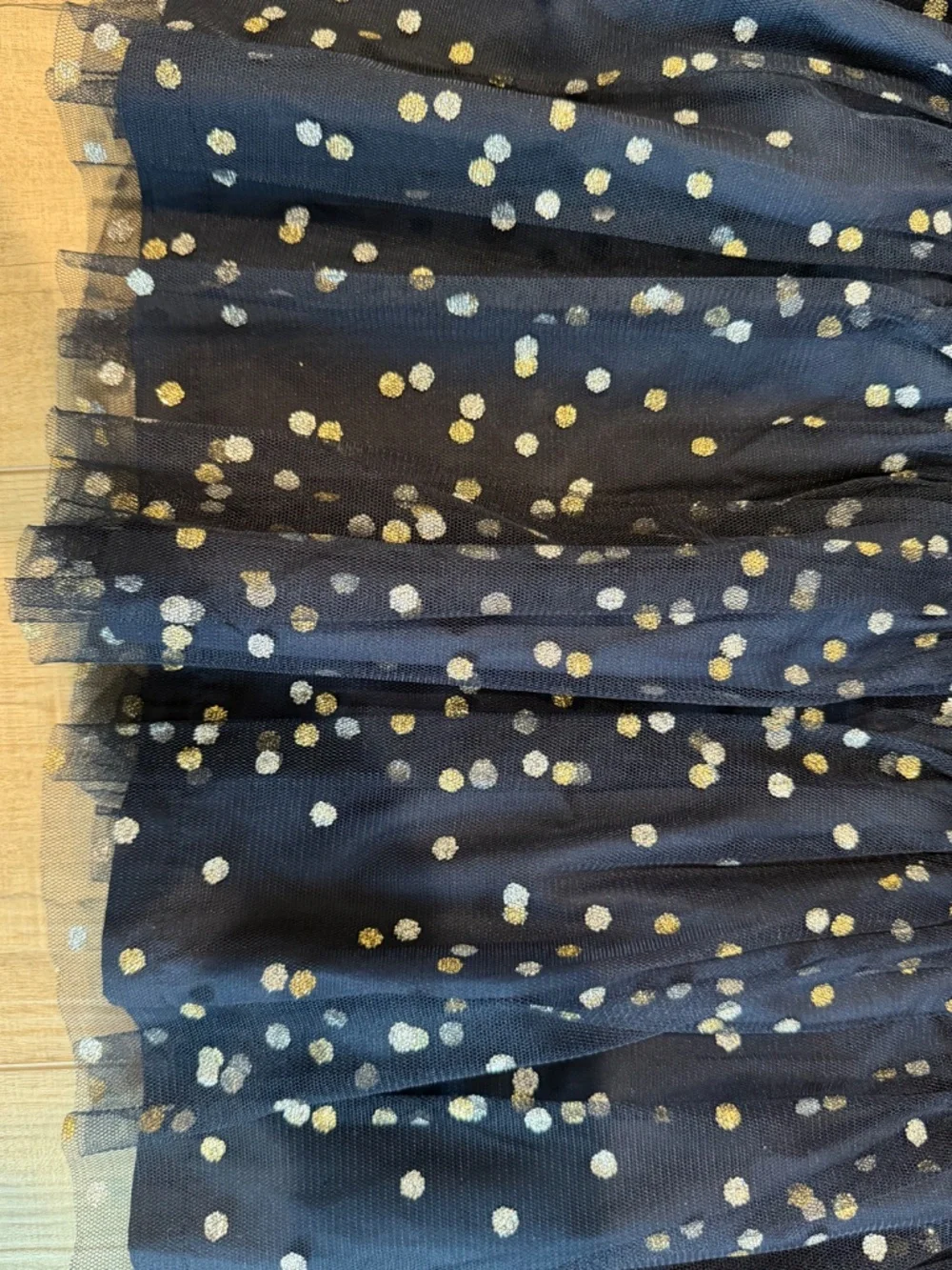 J.Crew Crewcuts Girls Navy Metallic Dot Tulle Dress Size 10